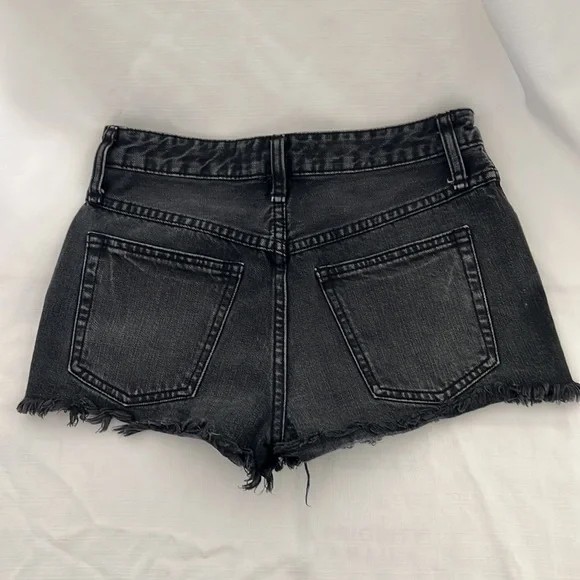 Free People~Frayed Denim Short Shorts / Black / Host Pick - Picture 5 of 7